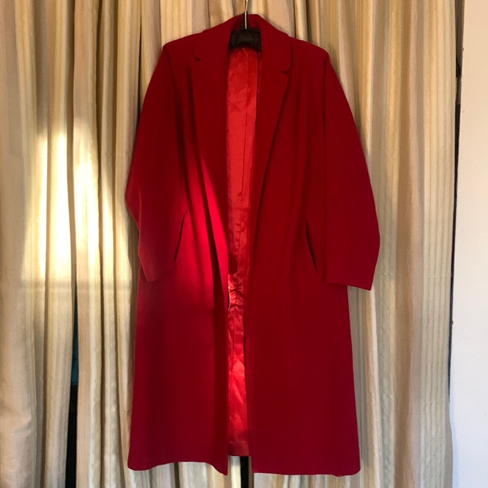 Vintage Somersville Red Cashmere Swing Coat S (maybe even XS or petite)